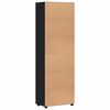 vidaXL Hoge kast met plank FLORIN Zwart 60 x 35 x 182 cm Bewerkt hout