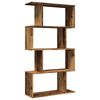 vidaXL Kamerscherm / boekenkast 4-laags 70x24x129 cm hout oud hout
