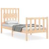 vidaXL Bedframe met hoofdbord massief hout