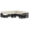 vidaXL Tuinbankenset 12 st Zwart en Cream Wit poly rattan