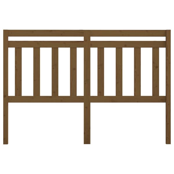 vidaXL Hoofdbord 156x4x100 cm massief grenenhout honingbruin