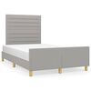 vidaXL Bedframe zonder matras 120x200 cm stof lichtgrijs