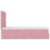 vidaXL Ottoman bed met matrassen 90x200cm fluweel roze