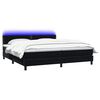vidaXL Boxspring met matras en LED fluweel zwart 180x220 cm