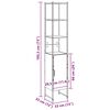 vidaXL Badkamer Kast Zwart eiken 33 x 33 x 185,5 cm Bewerkt hout