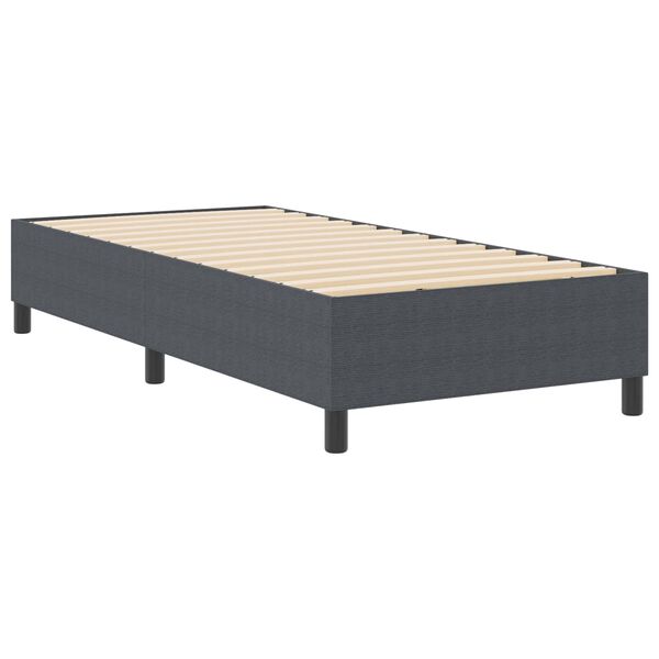 vidaXL Boxspring bed Donkergrijs 80 x 200 cm Katoenen stof