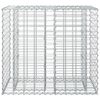 vidaXL Gabion Verhoogd Bed Zilver 90 x 50 x 80 cm Gegalvaniseerd staal