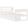 vidaXL Bedframe zonder matras massief grenenhout wit 90x190 cm