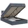 vidaXL Ottoman bed met matras Donkergrijs 120 x 190 cm Fluweel