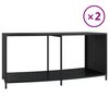 vidaXL Opbergschappen 2 st poly rattan zwart