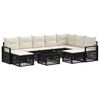 vidaXL Tuinbankenset 10 st Zwart poly rattan