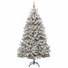 vidaXL Kunstkerstboom met 300 LED Groen en Wit 240 cm PVC en Metaal