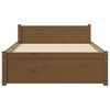 vidaXL Bedframe massief hout honingbruin 75x190 cm