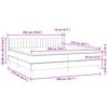 vidaXL Boxspring met matras fluweel zwart 200x210 cm