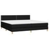 vidaXL Boxspring met matras en LED stof zwart 200x200 cm