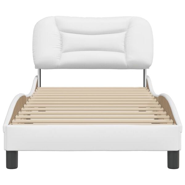 vidaXL Bedframe zonder matras "Hvar" kunstleer wit 80x200 cm