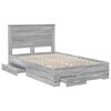 vidaXL Bedframe met lade met hoofdeinde met opslag Bewerkt hout
