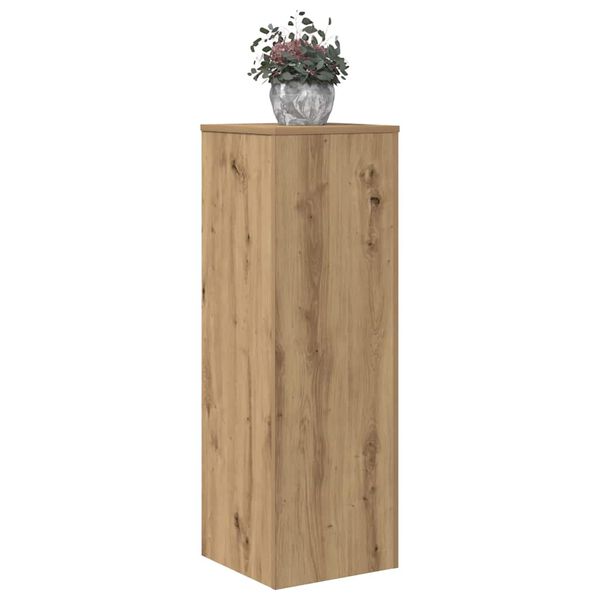 vidaXL Plantenstandaard 33x33x100 cm bewerkt hout artisanaal eiken