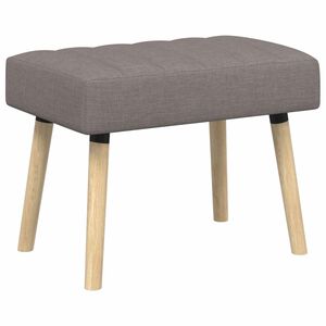 vidaXL Kanaal-geplooide bank Taupe 60 x 40 x 45 cm Stof