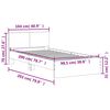 vidaXL Bedframe met hoofdbord en LED-verlichting wit 100x200 cm