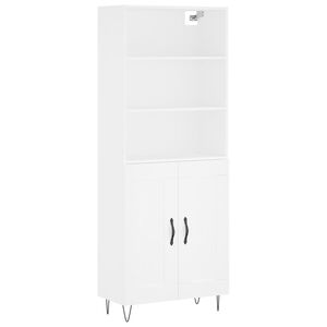 vidaXL Hoge kast 69,5x34x180 cm bewerkt hout wit
