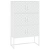 vidaXL Hoge kast 80x35x135 cm staal wit