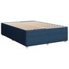 vidaXL Boxspring met matras stof blauw 140x200 cm
