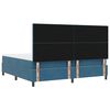 vidaXL LED Box Spring Bed met matras Donkerblauw 200 x 200 cm Stof