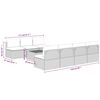 vidaXL 8-delige Loungeset met kussens poly rattan grijs