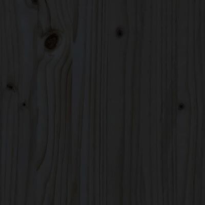 vidaXL Slaapbank uitschuifbaar massief grenenhout zwart 2x(90x190) cm