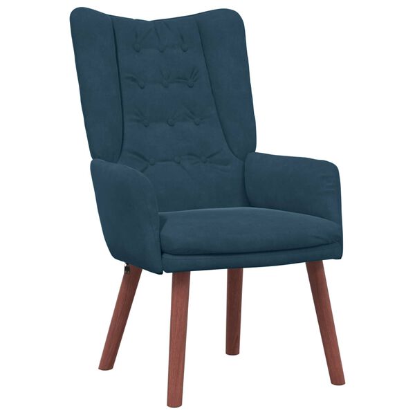 vidaXL Fauteuil Blauw 63 x 67 x 94 cm Fluweel