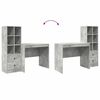 vidaXL Bureau met lade 2 pcs Beton Grijs