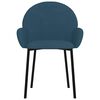 vidaXL Eetkamerstoelen 2 st fluweel blauw