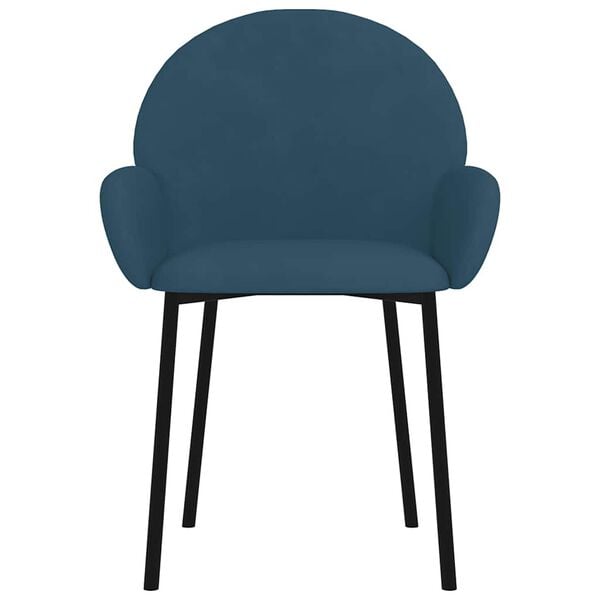 vidaXL Eetkamerstoelen 2 st fluweel blauw