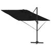 vidaXL Roma Parasol Zwart 286 x 285 x 265 cm Polyester en Aluminium