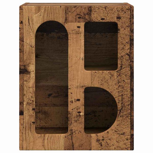 vidaXL Nachtkastje Oudhout 40 x 35 x 50 cm Bewerkt hout