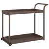 vidaXL Serveerwagen 100x45x83 cm poly rattan bruin