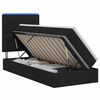 vidaXL LED Opslagbed met Matras Zwart 100 x 200 cm Stof