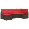 vidaXL Tuin Sofa Set 6 st Bruin poly rattan