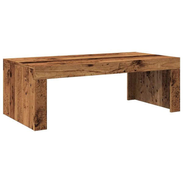 vidaXL Salontafel 102x50x35 cm bewerkt hout oude houtkleurig