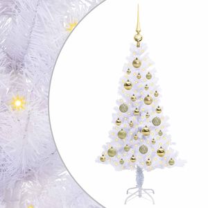 vidaXL Kunstkerstboom met 150 LED Wit 120 cm PVC en Staal