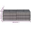 vidaXL 8-delige Loungeset met kussens poly rattan grijs