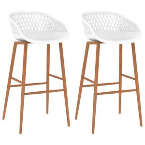 vidaXL Barstoelen 2 st wit