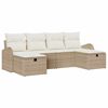 vidaXL Tuin Sofa Set 6 st Beige poly rattan