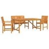 vidaXL Tuin eettafelset 4 st Bruin Massief Acaciahout