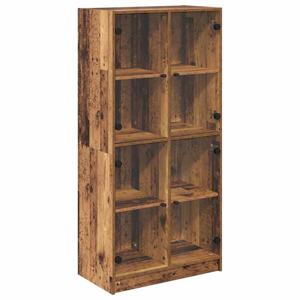 vidaXL Highboard Oud Hout 68 x 37 x 142 cm Bewerkt hout