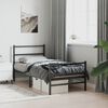 vidaXL Bedframe met hoofd- en voeteneinde&nbsp;metaal zwart 90x190 cm