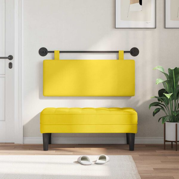 vidaXL Hangend Hoofdeinde Wandgemonteerd Effen Katoen Stof