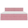 vidaXL Opslag bed met matras met hoofdeinde Roze 100 x 200 cm