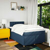 vidaXL Boxspring met matras stof blauw 120x200 cm